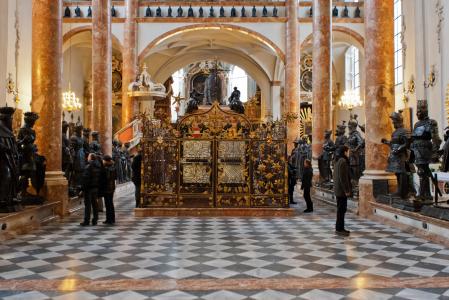 教会, 因斯布鲁克, 哥特式, 文艺复兴时期, 1553, 青铜雕像, 皇帝马西米兰