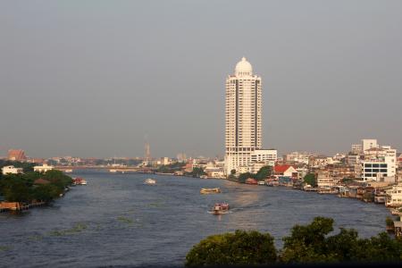 曼谷, 泰国, 摩天大楼, 河, 亚洲, 建设, 城市