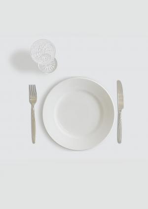 菜肴, 白色, 板, 高脚杯, 板空, 玻璃, 叉子