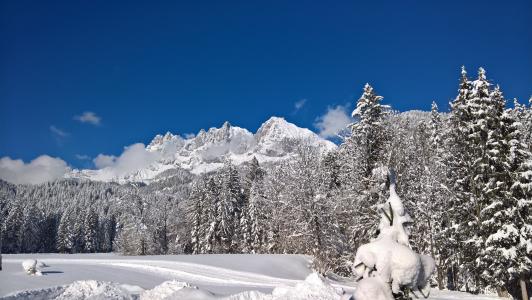 wilderkaiser, 雪, 冬天, 蒂罗尔, 山脉, 景观, 阳光灿烂的日子