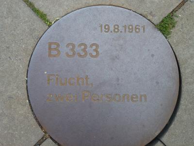柏林, 纪念碑, 逃生, 两个人, ddr, b 333, 1961