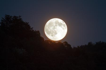 傍晚的天空, 月光, 月亮, 心情, 夜晚的天空, abendstimmung, 超级月亮