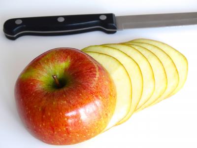 水果, 苹果, 光盘, 刀, 切, 颜色, 健康