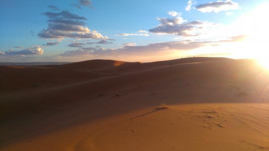 沙漠, 太阳, 沙子, 自然, 天空, 景观, 沙丘
