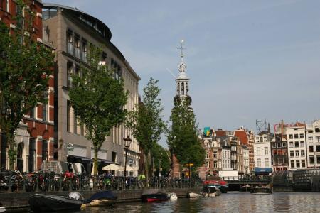 阿姆斯特丹, 水, 通道, 荷兰, 街头一幕, 塔, munttoren