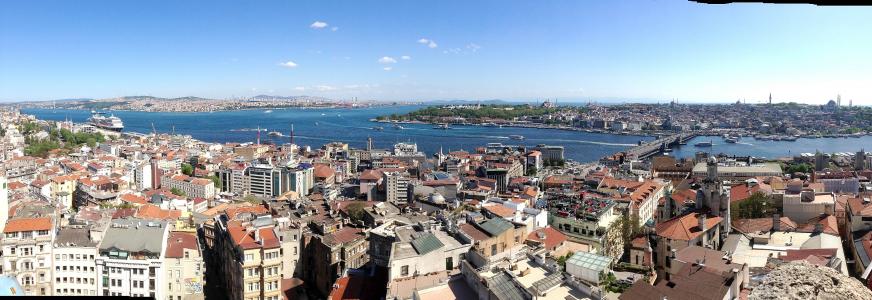 伊斯坦堡, 全景, 博斯普鲁斯海峡, 土耳其
