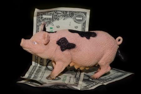 贪婪, 猪, 钱, 现金, 美元, 背光, 玩具