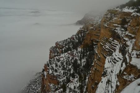 大峡谷, 美国, 云计算, 雾, 自然, 薄雾, 神秘