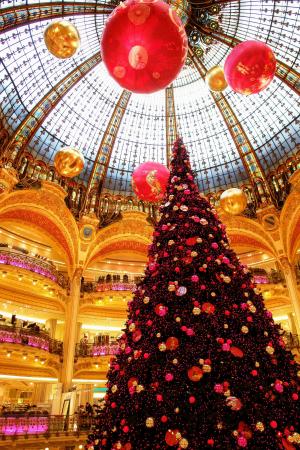 巴黎, 拉斐, 百货商场, 法国, 圣诞节, 购物商场, 拉斐特