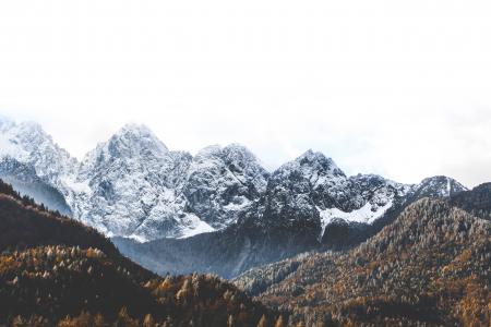 山, 雪, 冬天, 寒冷的温度, 自然, 山脉, 风景