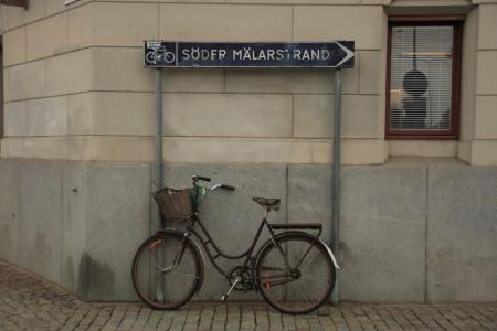 自行车, 城市, 斯德哥尔摩, 城市景观