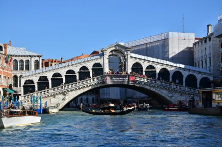 威尼斯, 大运河, 桥梁, 意大利, 里亚托