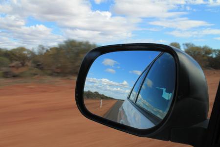 客场之旅, 红色污垢, 西澳大利亚, 汽车, 镜子, 自然, 运输