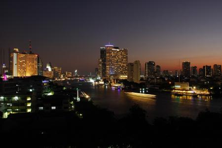 曼谷, 泰国, 亚洲, 摩天大楼, 建设, 城市, 建筑