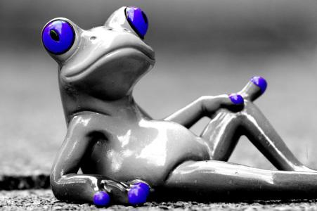 青蛙, 放松, 安逸, 图, 有趣, 乐趣, 可爱