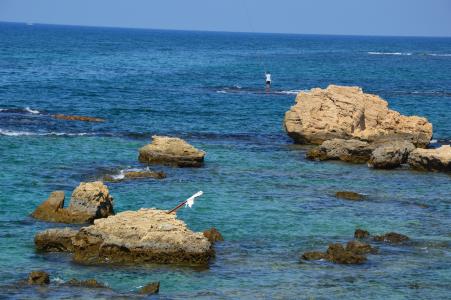 黎巴嫩, 海, 地中海, 水, 岩质海岸, 绿松石