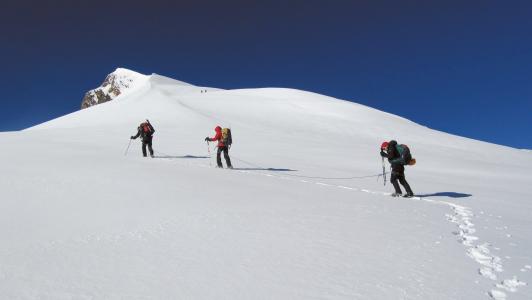 ulrichshorn, 山, 阿尔卑斯山, 登山, 雪, cordee