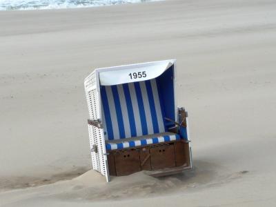 沙滩椅, 期待, 沙子, 随风而逝, 1955, 海, 海滩