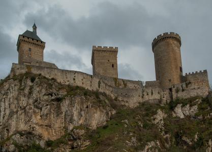 富瓦, 堡垒, 城墙, 旅游, 中世纪的城堡, 建筑, 历史