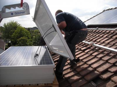 太阳能电池板, 安置, 屋面, 绿色能源, 绿色电源, 经久耐用, 电力
