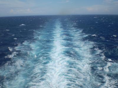 船舶唤醒, 醒来, 海, 蓝色, 自然, 波, 水