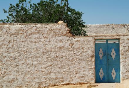 突尼斯, 门, 石头墙, 墙-建筑特征, 建筑