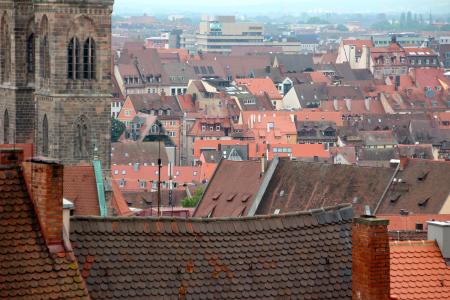 屋顶, 德国, 天窗, 城市, 建筑, 纽伦堡, 教会