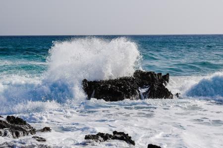 波, 岩质海岸, 海, 水, 液体, 自然, 蓝色