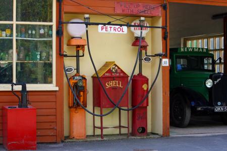 老式加油站, 加油站, 燃料, 气体, 汽油, 石油, 路边