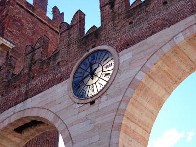 时钟, 维罗纳, 意大利, 老建筑, 罗马, 从历史上看, 旧城