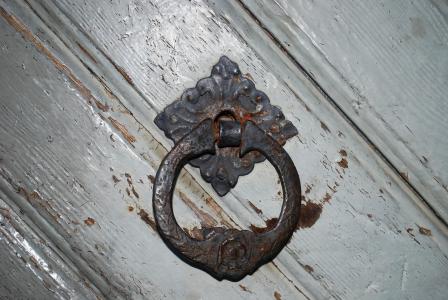 门环, 门, 硬件, 门环, 金属, 入口, 房子