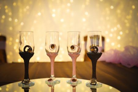 婚礼, 眼镜, 吐司, 欢呼, 香槟, 酒精, 庆祝活动