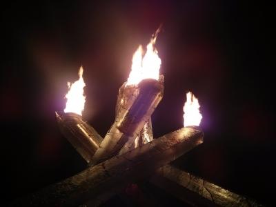 奥运会, 温哥华, 火炬, 火焰, 大锅, 火-自然现象, 木材-材料