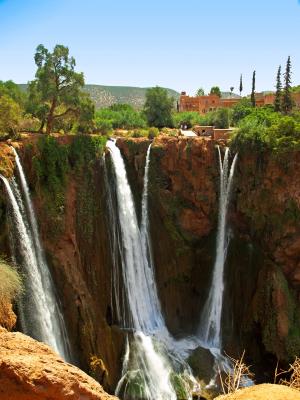 ouzoud, 摩洛哥, 瀑布, 瀑布, 景观, 荒野, 风光