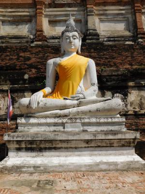 佛, 大城, steinbuddha, 佛教, 亚洲, 雕像, 泰国