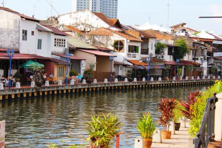 河, 马六甲河, 城市, 咖啡厅, 餐厅, 放松, 美丽