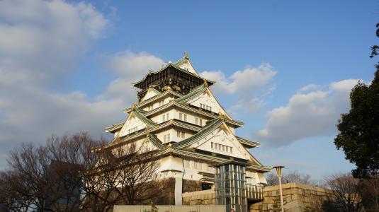 日本, 大阪, 城堡, 具有里程碑意义, 关西, 亚洲, 建筑