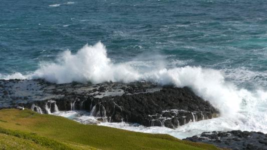 波, 破碎机, 巨大, 巨大, 澳大利亚, 喷雾, 海岸