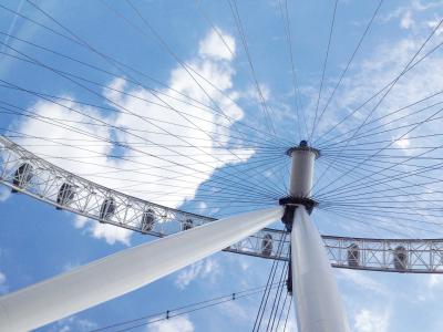 摩天轮, 伦敦眼, 具有里程碑意义, 天空, 城市, 发言, 空气