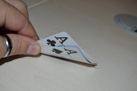 两个, ace, 扑克, 卡, 承诺, 赌博, 玩纸牌