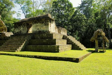 危地马拉, 赛巴尔, 玛雅人, 金字塔, sayaxche, 雨林, 废墟
