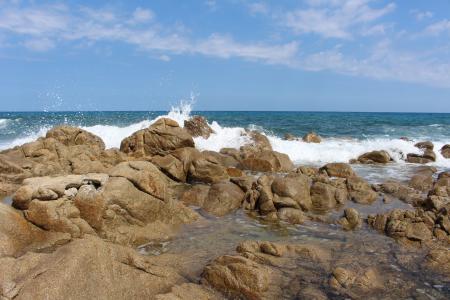 撒丁岛, 东海岸, 地中海, 绿松石, 岩石, 海, 海滩