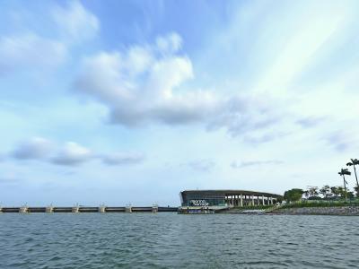 新加坡, 滨海堤坝, 新加坡地标, 新加坡河, 蓝蓝的天空, 水, 波