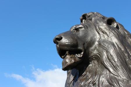 狮子座, 伦敦, 特拉法加广场, 雕像, 天空