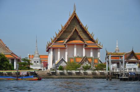 寺, 曼谷, 泰国, 亚洲, 佛教, 建筑, 寺庙大厦