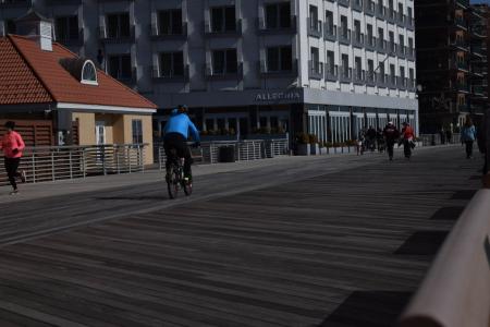 长滩长岛, 沙子, 天空, 海滩, 纽约, 人, 骑自行车