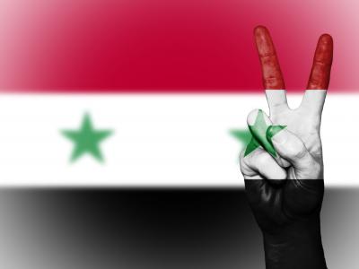 叙利亚, 和平, 手, 国家, 背景, 旗帜, 颜色
