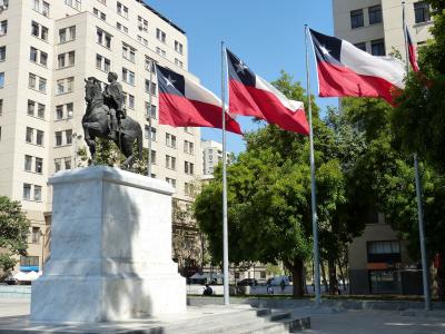 智利, 圣地亚哥, 资本, 政府, 建筑, 立面, 国旗
