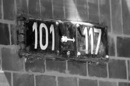 房屋号码, 道路, 固定, 汉堡, 老, 标志