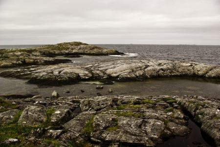 岩石, 大西洋, 挪威海, 大西洋路, 青苔, 海, 地平线
